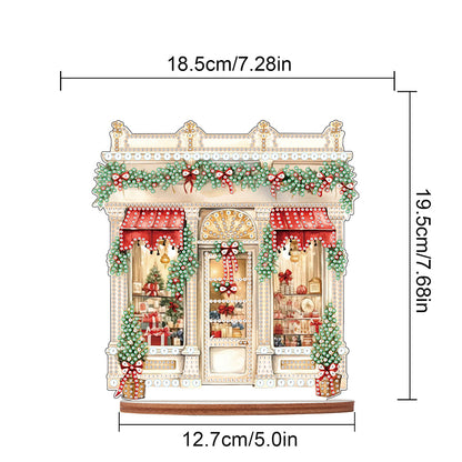 Wooden Xmas Shop Desktop Diamond Art Kits for Xmas Table Office Home Decor (#3)