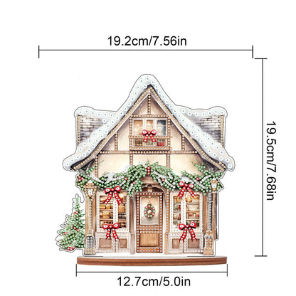 Wooden Xmas Shop Desktop Diamond Art Kits for Xmas Table Office Home Decor (#4)