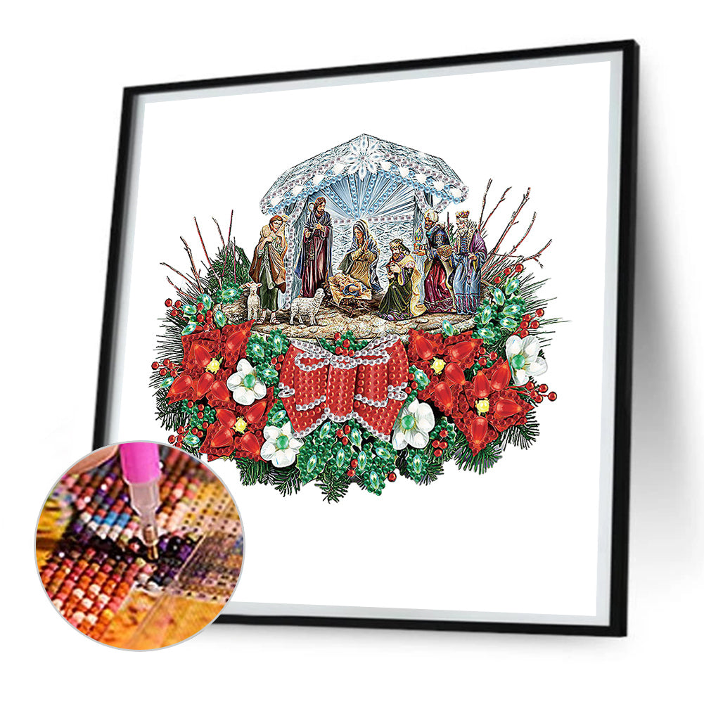 Christmas Atmosphere - Special Shaped Drill Diamond Painting 30*30CM