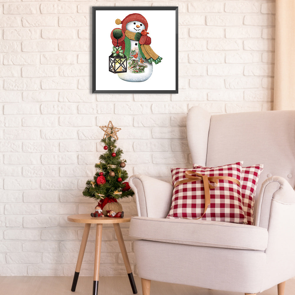 Christmas Snowman - Special Shaped Drill Diamond Painting 30*30CM