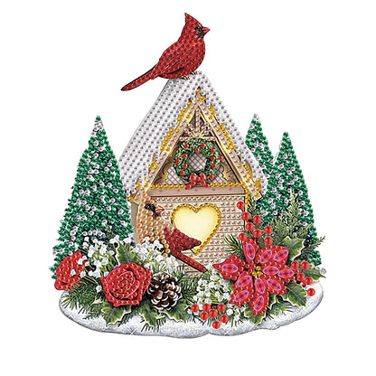 Christmas Cardinal - Special Shaped Drill Diamond Painting 30*30CM