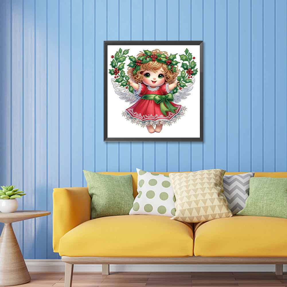 Christmas Little Angel - Special Shaped Drill Diamond Painting 30*30CM