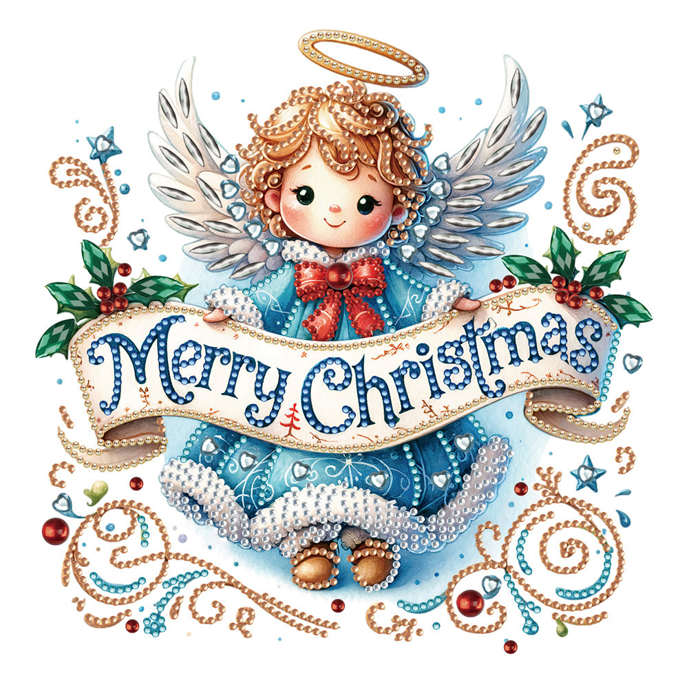 Christmas Little Angel - Special Shaped Drill Diamond Painting 30*30CM