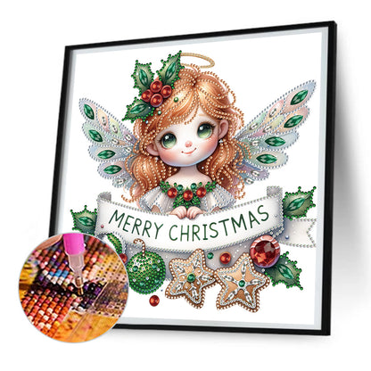 Christmas Little Angel - Special Shaped Drill Diamond Painting 30*30CM