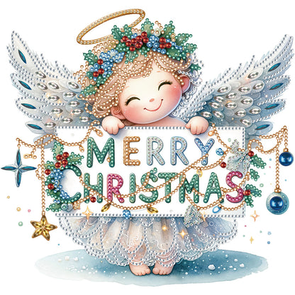 Christmas Little Angel - Special Shaped Drill Diamond Painting 30*30CM