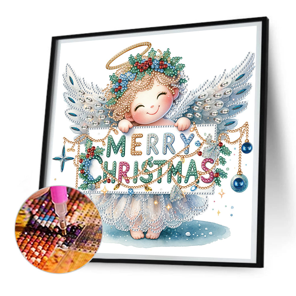 Christmas Little Angel - Special Shaped Drill Diamond Painting 30*30CM