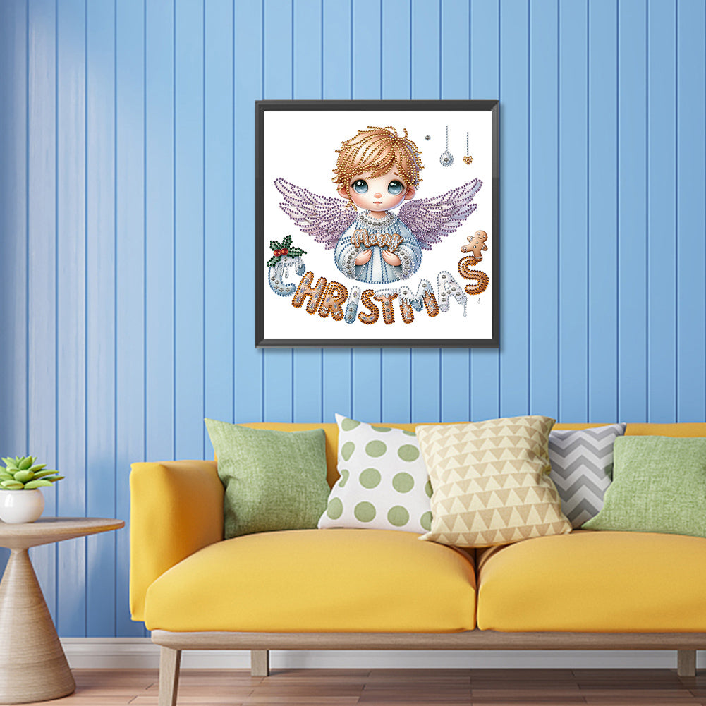 Christmas Little Angel - Special Shaped Drill Diamond Painting 30*30CM