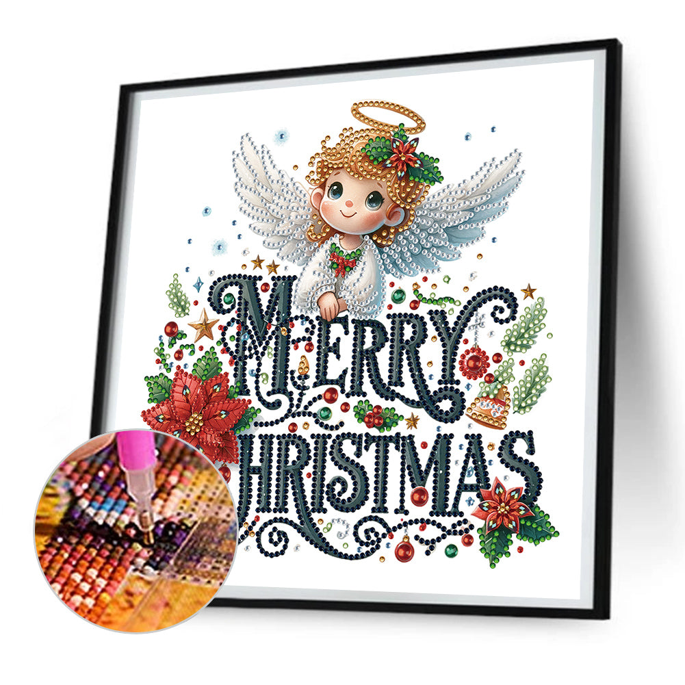 Christmas Little Angel - Special Shaped Drill Diamond Painting 30*30CM