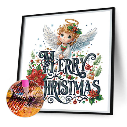 Christmas Little Angel - Special Shaped Drill Diamond Painting 30*30CM