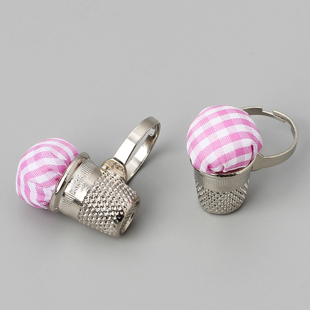 Adjustable Wearable Needle Pincushions for Needlework DIY Craft 3.3x3cm (Silver)