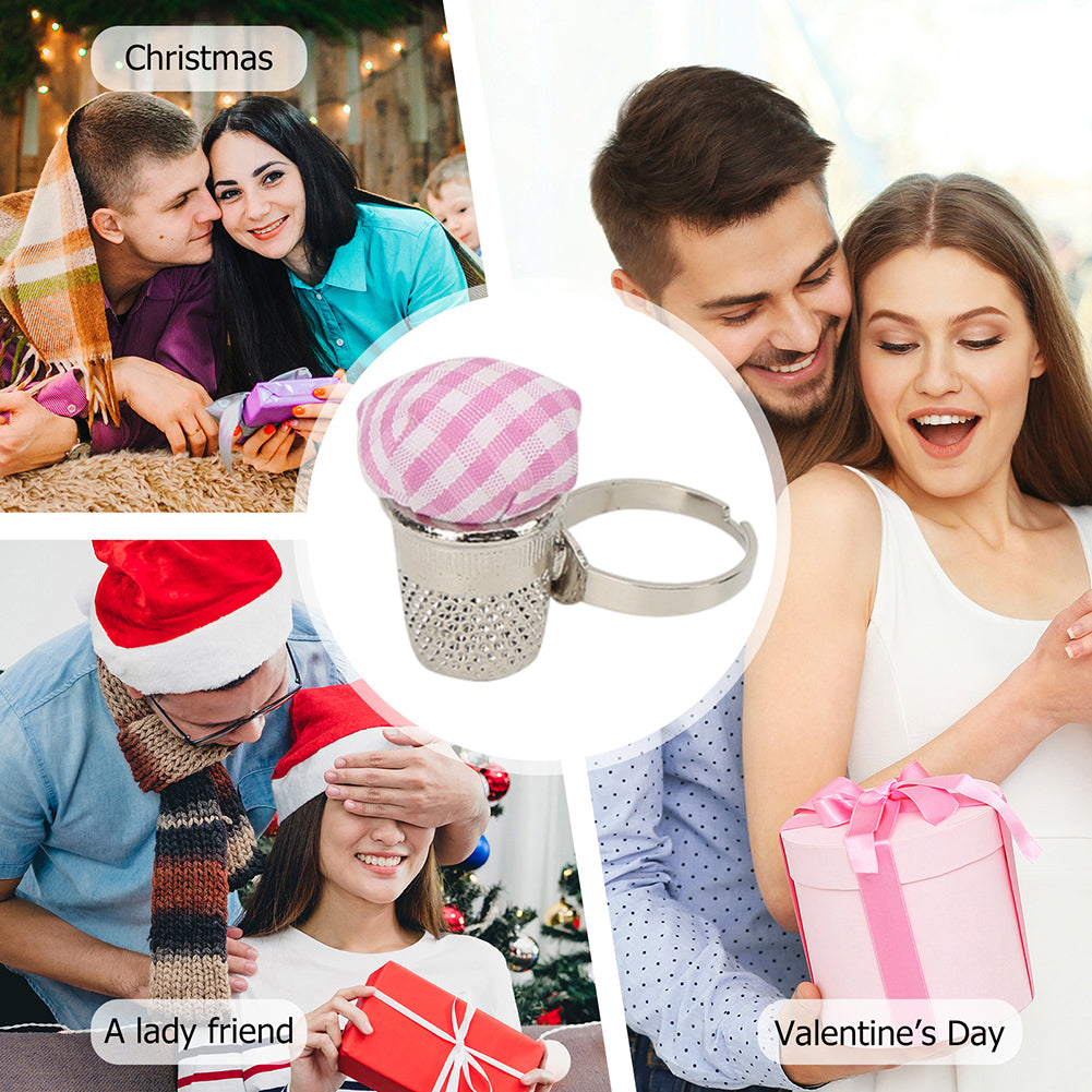 Adjustable Wearable Needle Pincushions for Needlework DIY Craft 3.3x3cm (Silver)