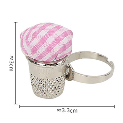 Adjustable Wearable Needle Pincushions for Needlework DIY Craft 3.3x3cm (Silver)
