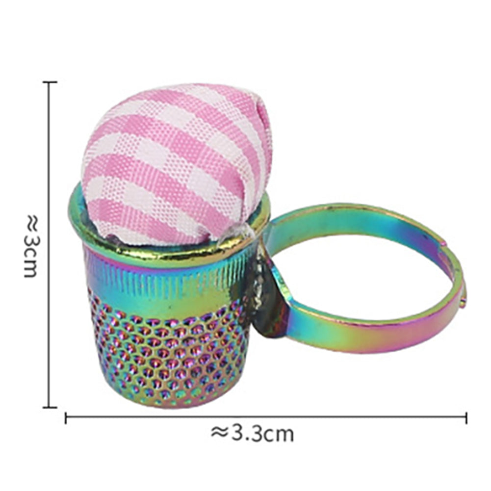 Adjustable Wearable Needle Pincushions for Needlework 3.3x3cm (Dazzling Colour)