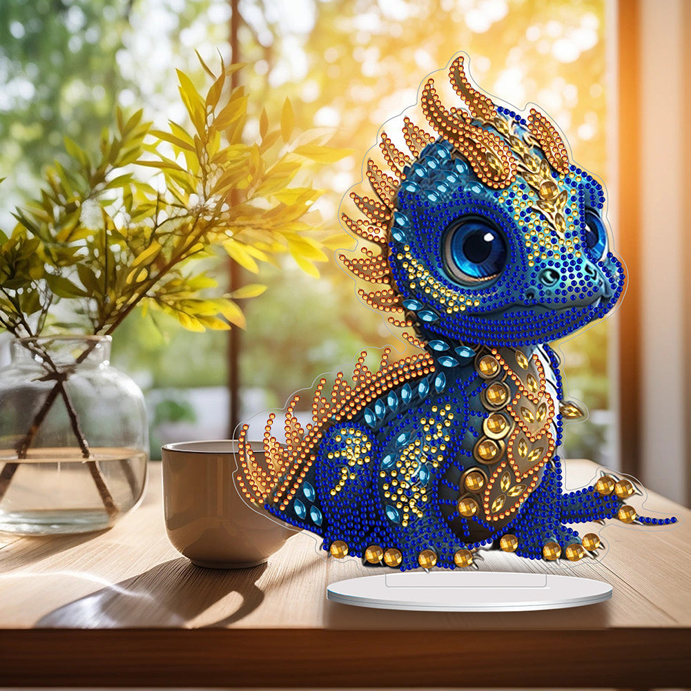 Acrylic Dragon Diamonds Painting Desktop Decoration for Office Desktop Decor(#1)