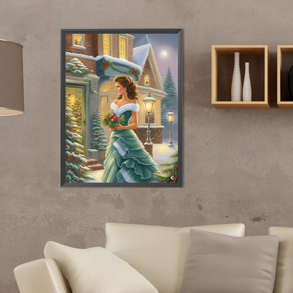 Santa Girl - Full Round Drill Diamond Painting 30*40CM