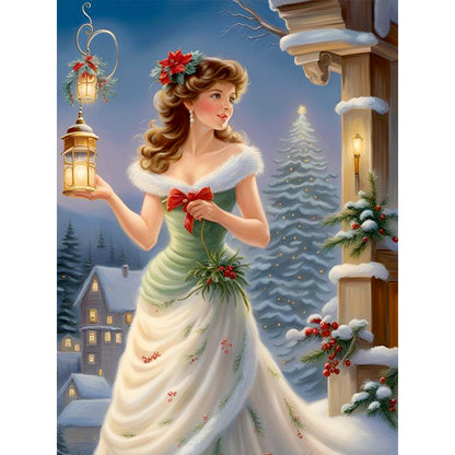 Santa Girl - Full Round Drill Diamond Painting 30*40CM