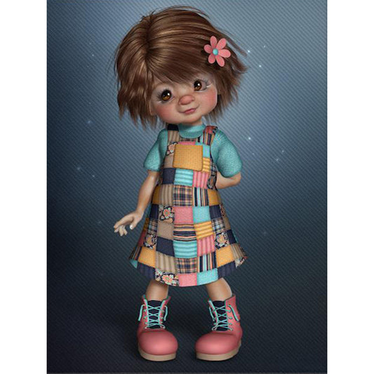 Girl Doll - Full Round Drill Diamond Painting 30*40CM
