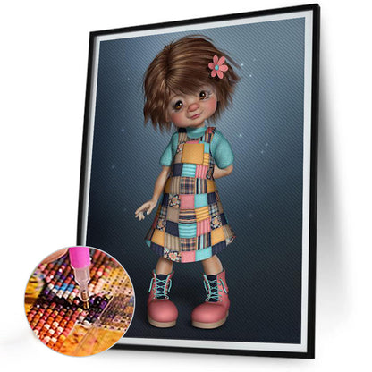 Girl Doll - Full Round Drill Diamond Painting 30*40CM