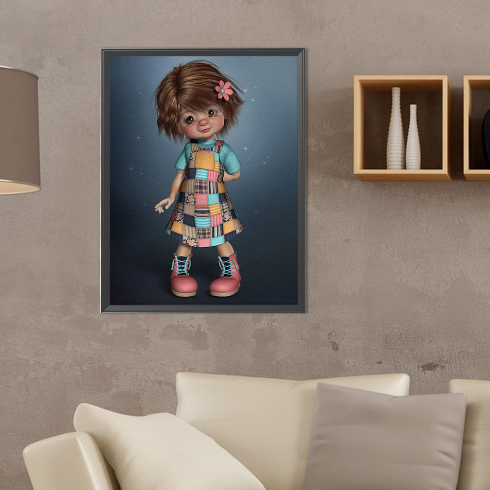 Girl Doll - Full Round Drill Diamond Painting 30*40CM