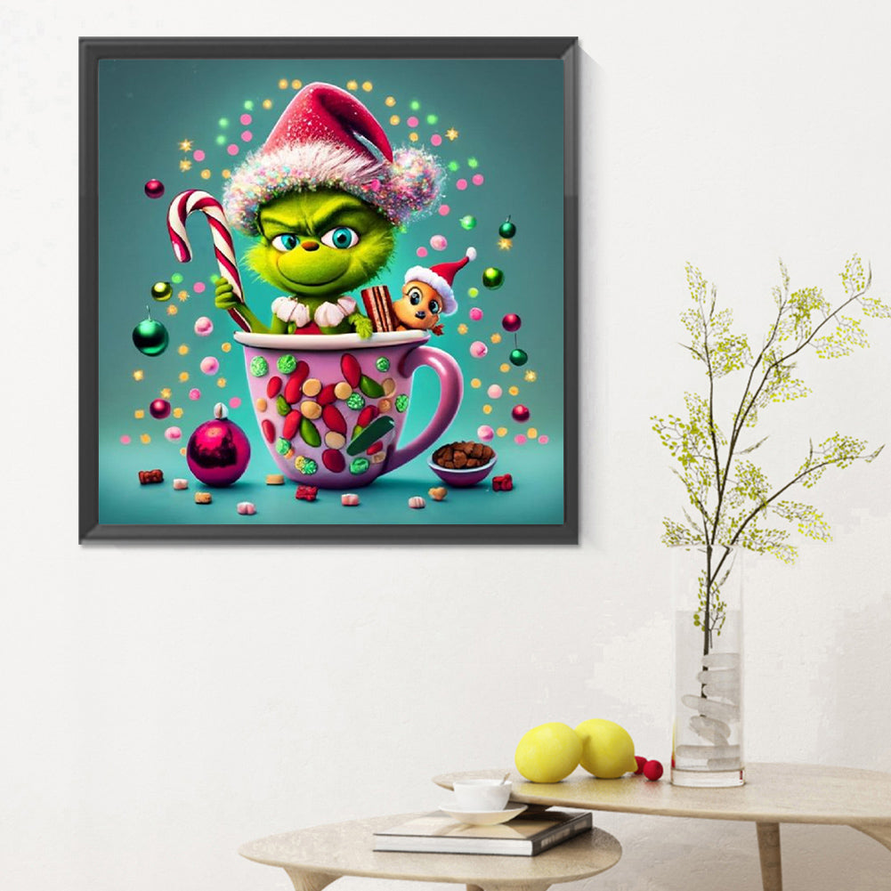 Christmas Green Monster - Full Round Drill Diamond Painting 30*30CM