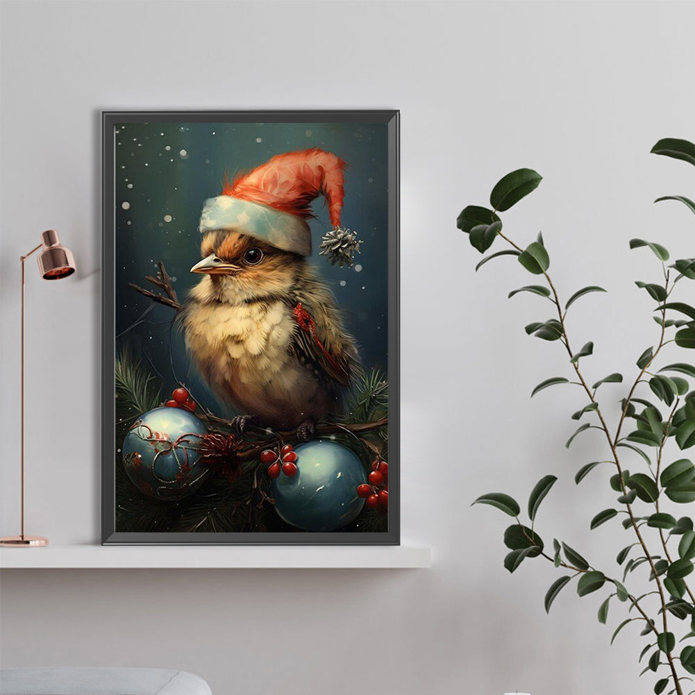 Christmas Sparrow - Full Round Drill Diamond Painting 40*60CM