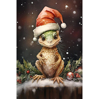 Christmas Lizard - Full Round Drill Diamond Painting 40*60CM