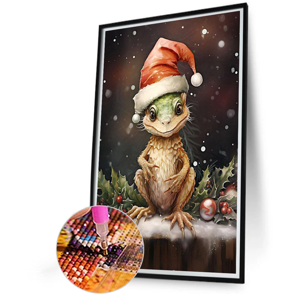 Christmas Lizard - Full Round Drill Diamond Painting 40*60CM