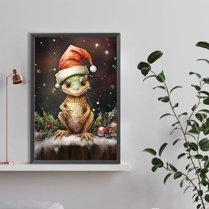 Christmas Lizard - Full Round Drill Diamond Painting 40*60CM