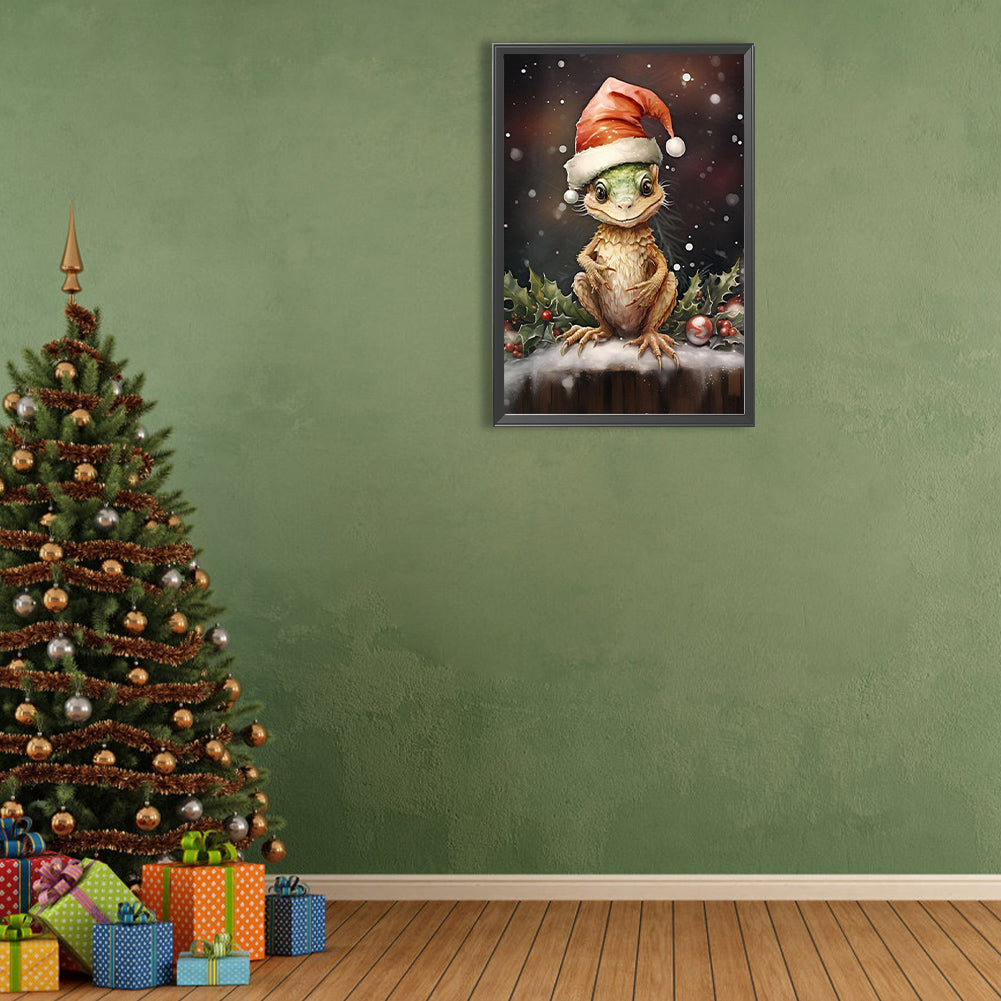 Christmas Lizard - Full Round Drill Diamond Painting 40*60CM