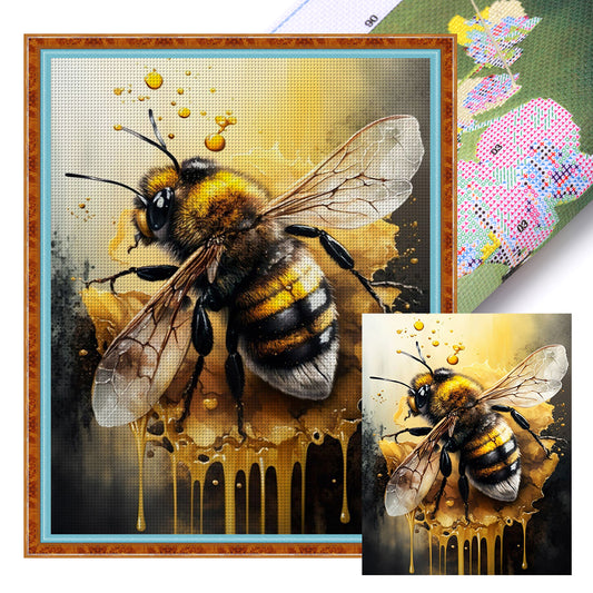 Bee - 11CT Stamped Cross Stitch 40*50CM