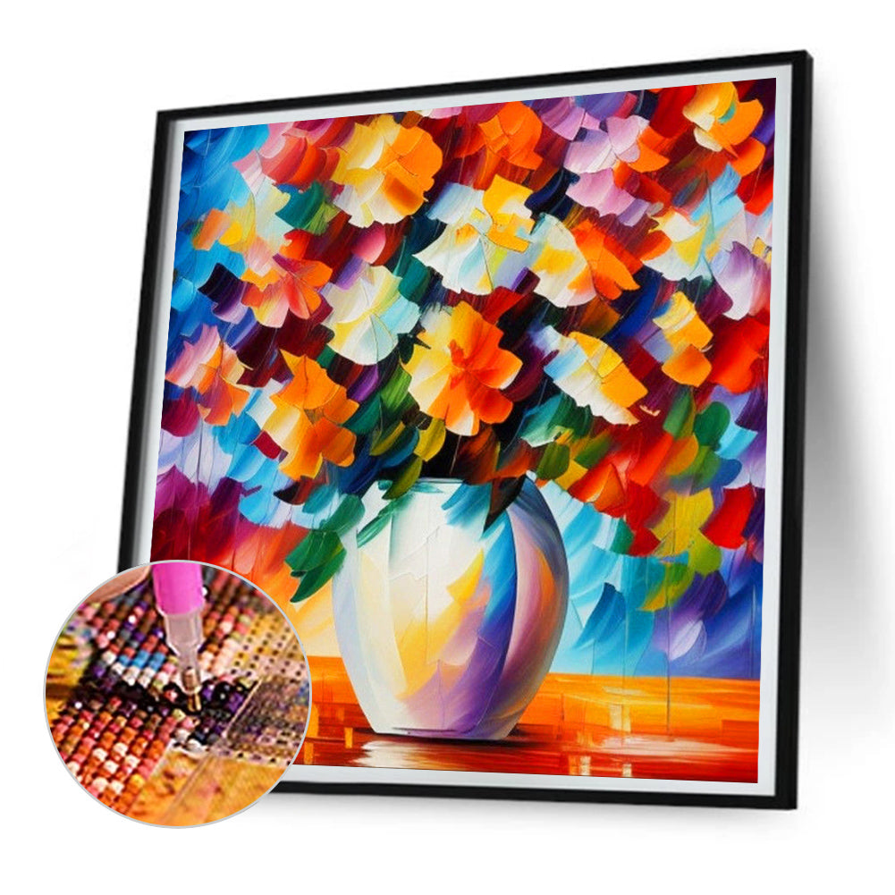 Oil Paint Element Flower - Full Round Drill Diamond Painting 30*30CM