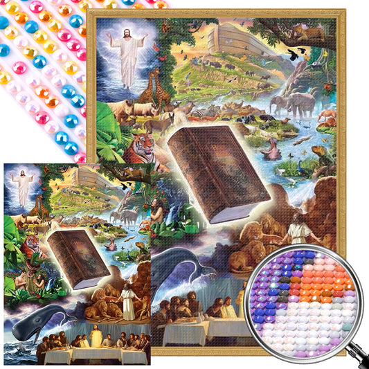 Bible - Full Round AB Drill Diamond Painting 40*55CM