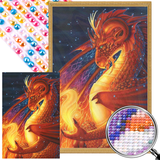 Dragons And Fire - Full Round AB Drill Diamond Painting 40*60CM