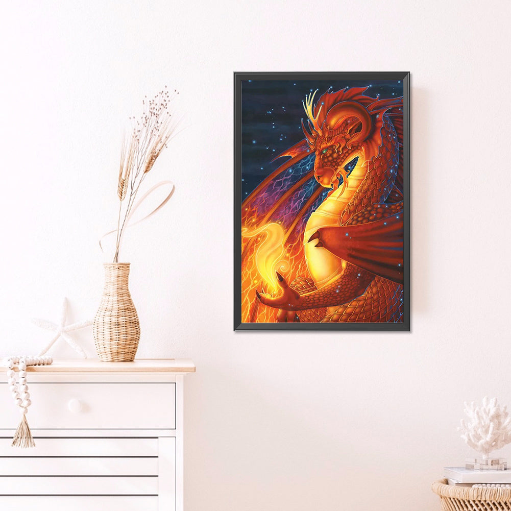 Dragons And Fire - Full Round AB Drill Diamond Painting 40*60CM