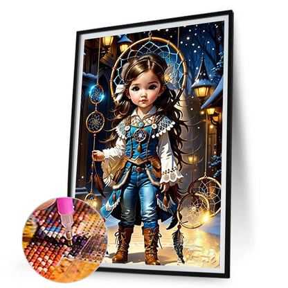 Wishing Star Girl - Full Round Drill Diamond Painting 30*45CM