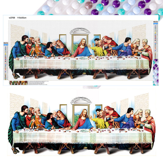 Religion-The Last Supper - Full Round Drill Diamond Painting 110*50CM