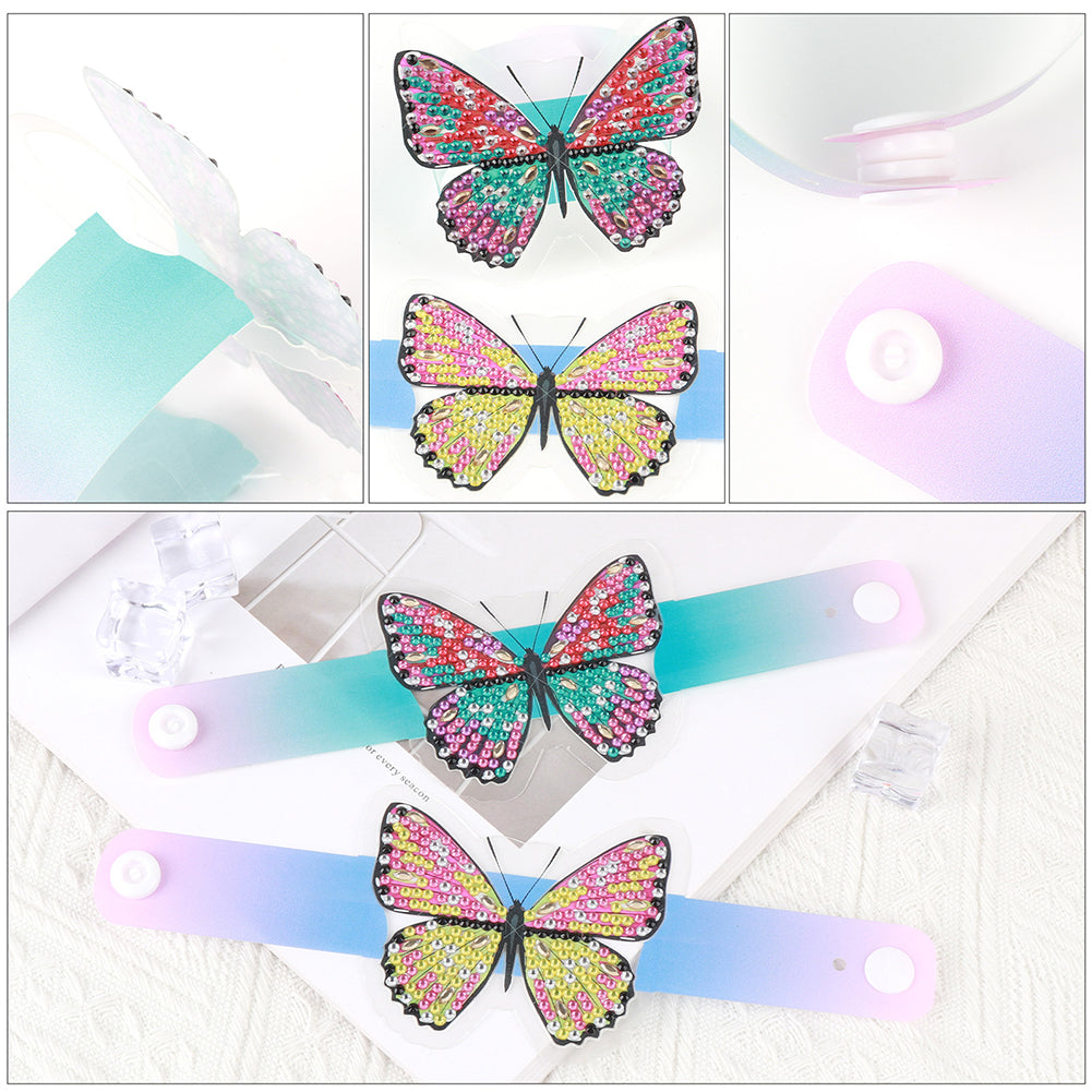 Butterfly Diamond Painting Wristbands Diamond Painting Bracelet for Kids (#1)