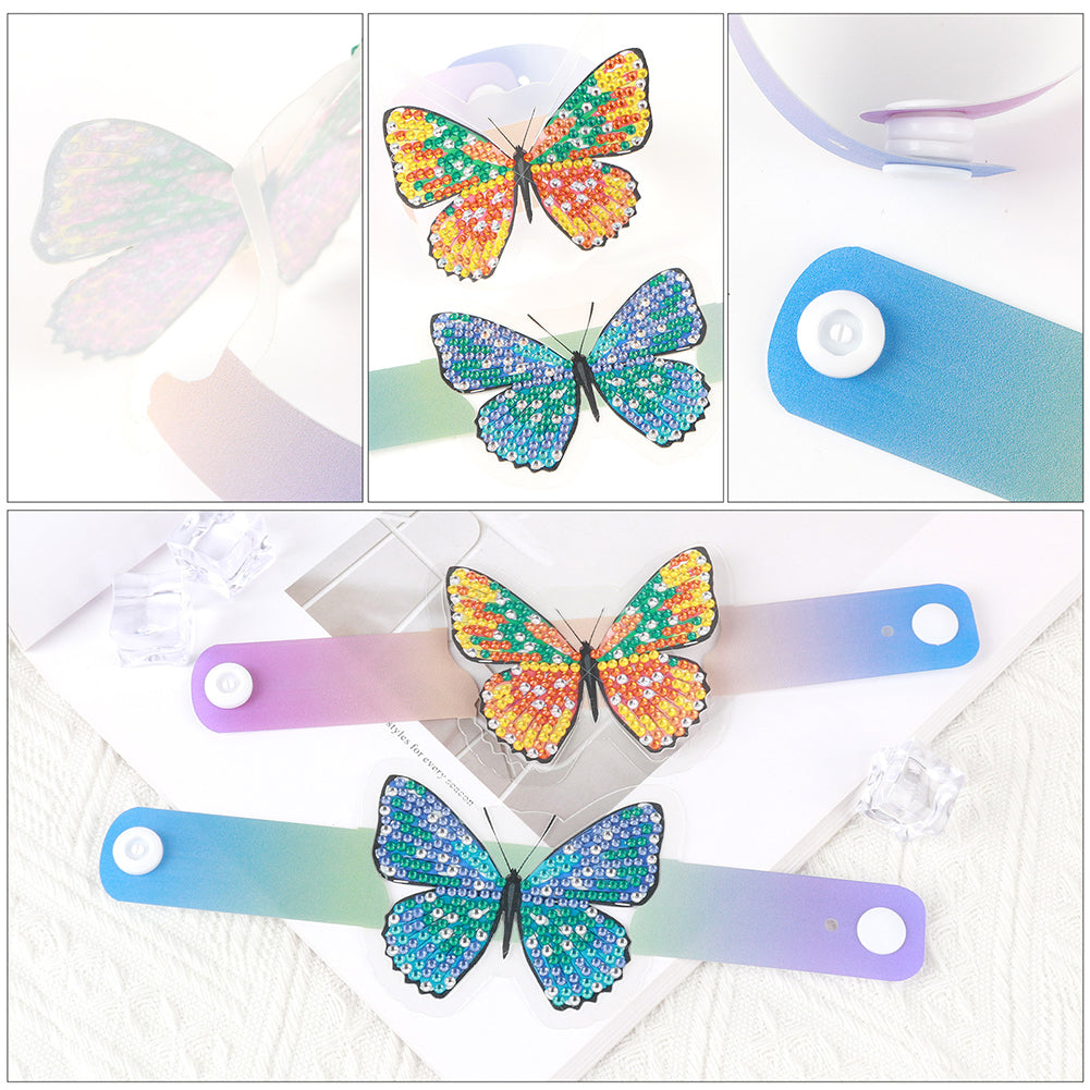 Butterfly Diamond Painting Wristbands Diamond Painting Bracelet for Kids (#2)