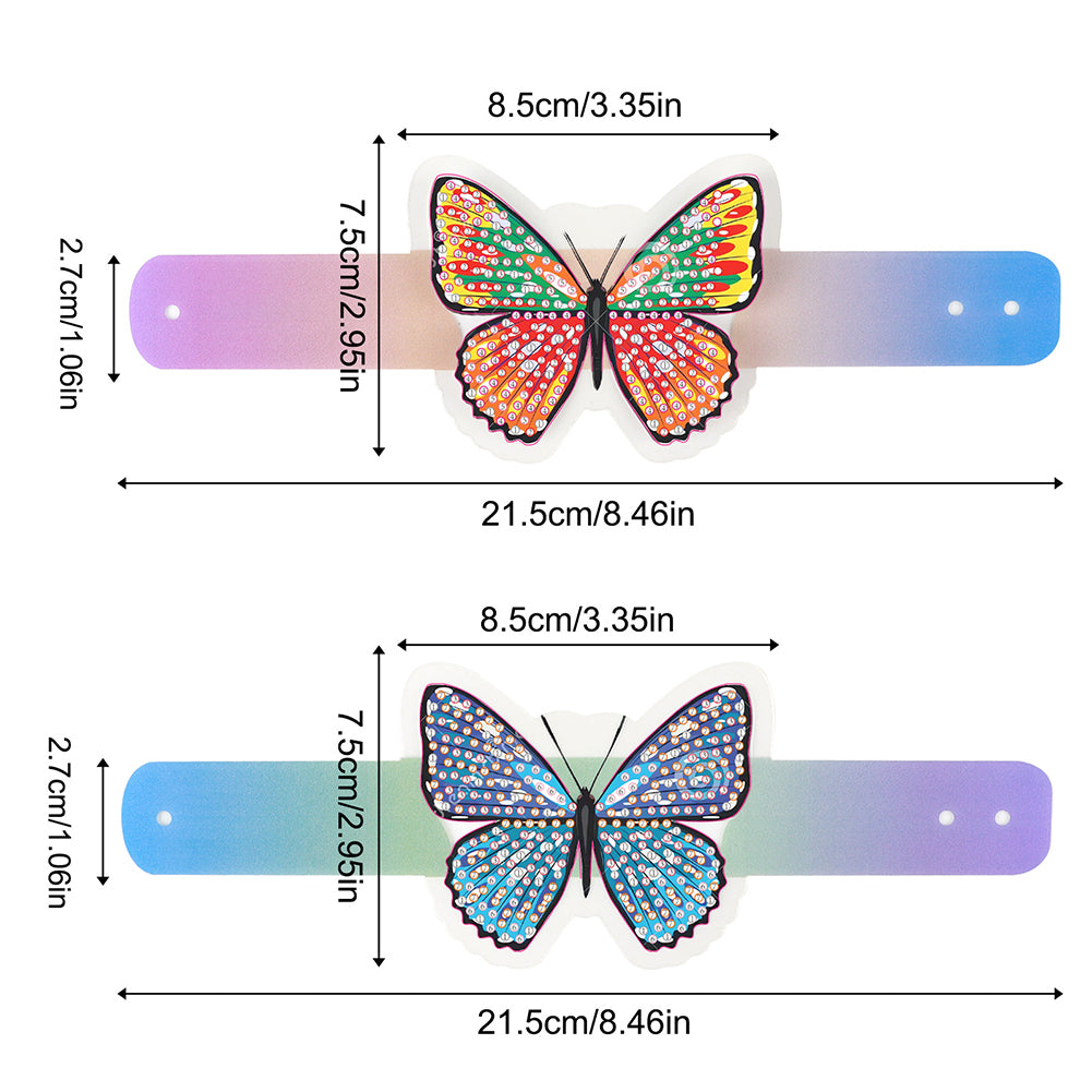 Butterfly Diamond Painting Wristbands Diamond Painting Bracelet for Kids (#2)