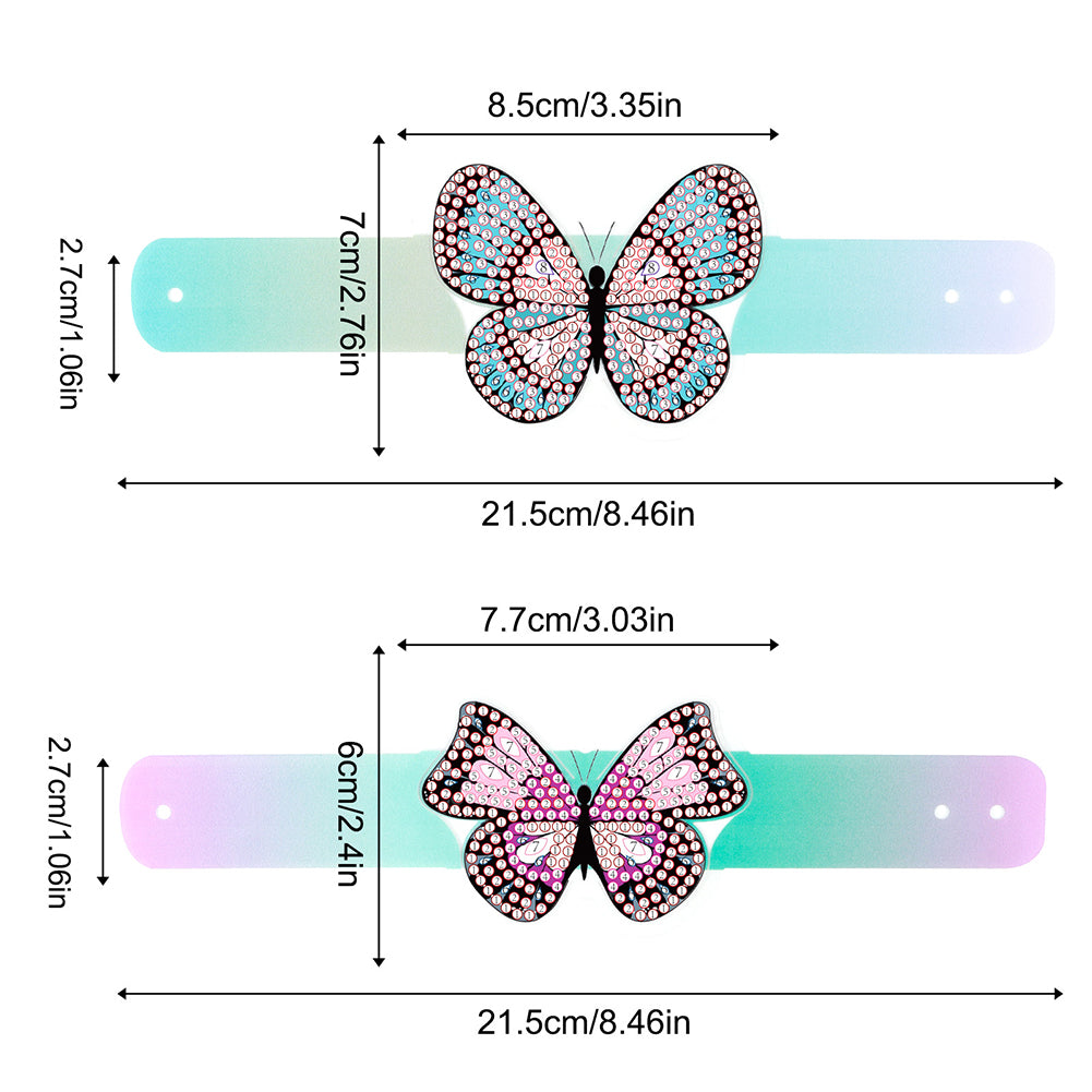 Butterfly Diamond Painting Wristbands Diamond Painting Bracelet for Kids (#5)