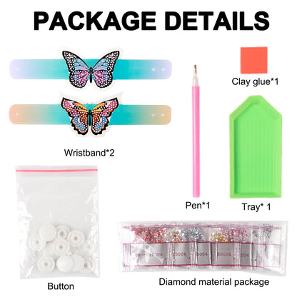 Butterfly Diamond Painting Wristbands Diamond Painting Bracelet for Kids (#7)