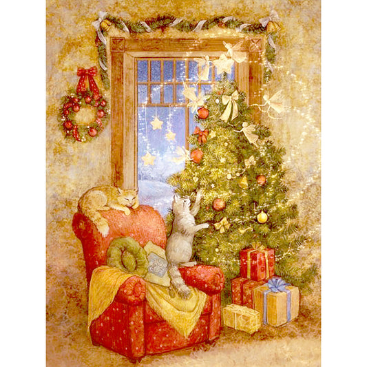 Warm Christmas - Full Round Drill Diamond Painting 30*40CM