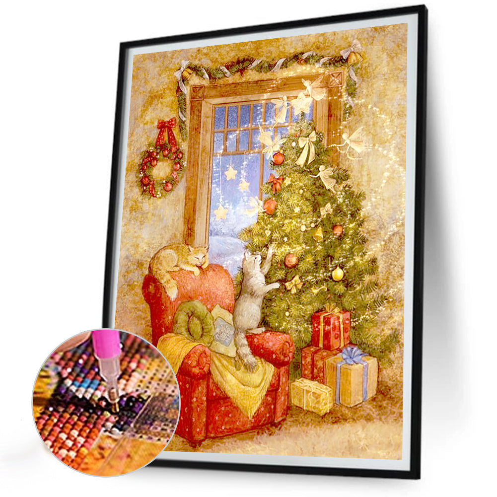 Warm Christmas - Full Round Drill Diamond Painting 30*40CM