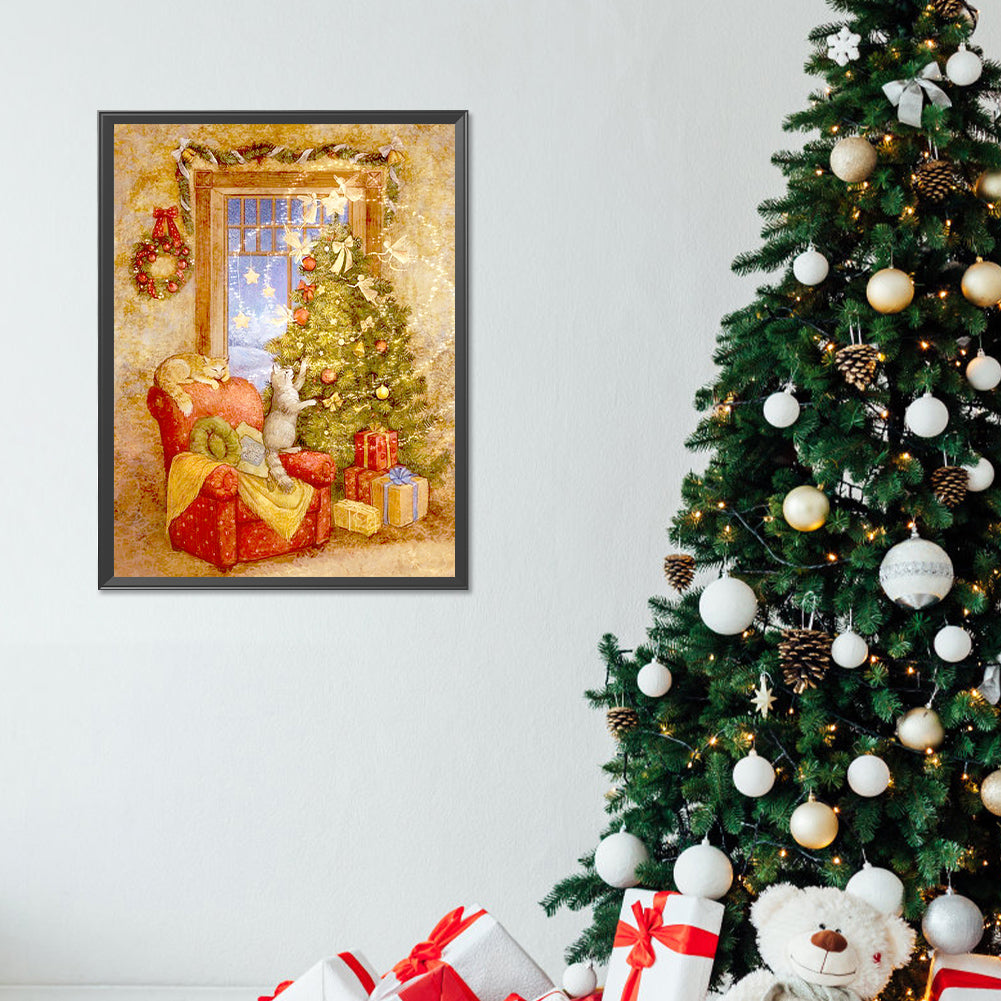 Warm Christmas - Full Round Drill Diamond Painting 30*40CM