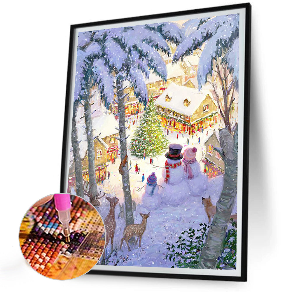 Warm Christmas - Full Round Drill Diamond Painting 30*40CM