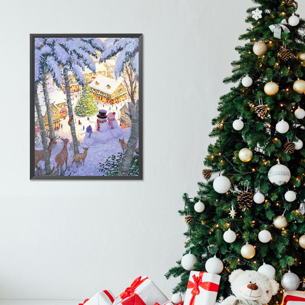 Warm Christmas - Full Round Drill Diamond Painting 30*40CM