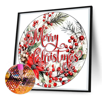 Merry Christmas To The Mistletoe - Full Round Drill Diamond Painting 30*30CM