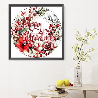 Merry Christmas To The Mistletoe - Full Round Drill Diamond Painting 30*30CM