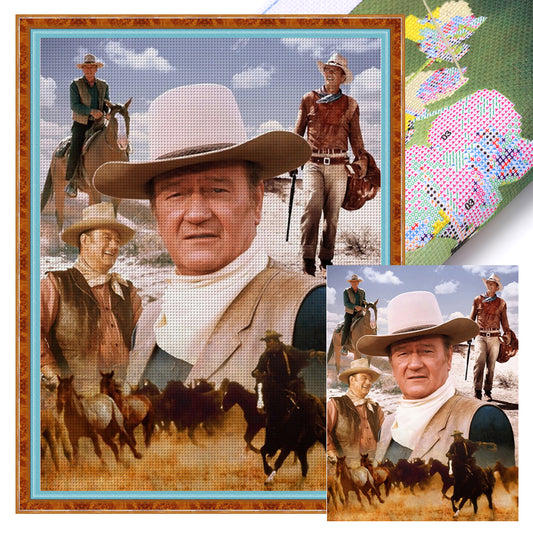 John Wayne Actor - 11CT Stamped Cross Stitch 40*55CM