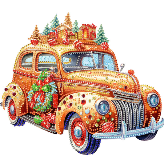 Christmas Atmosphere Car - Special Shaped Drill Diamond Painting 30*30CM